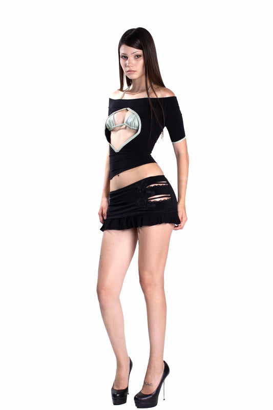 Torn Lace Skirt