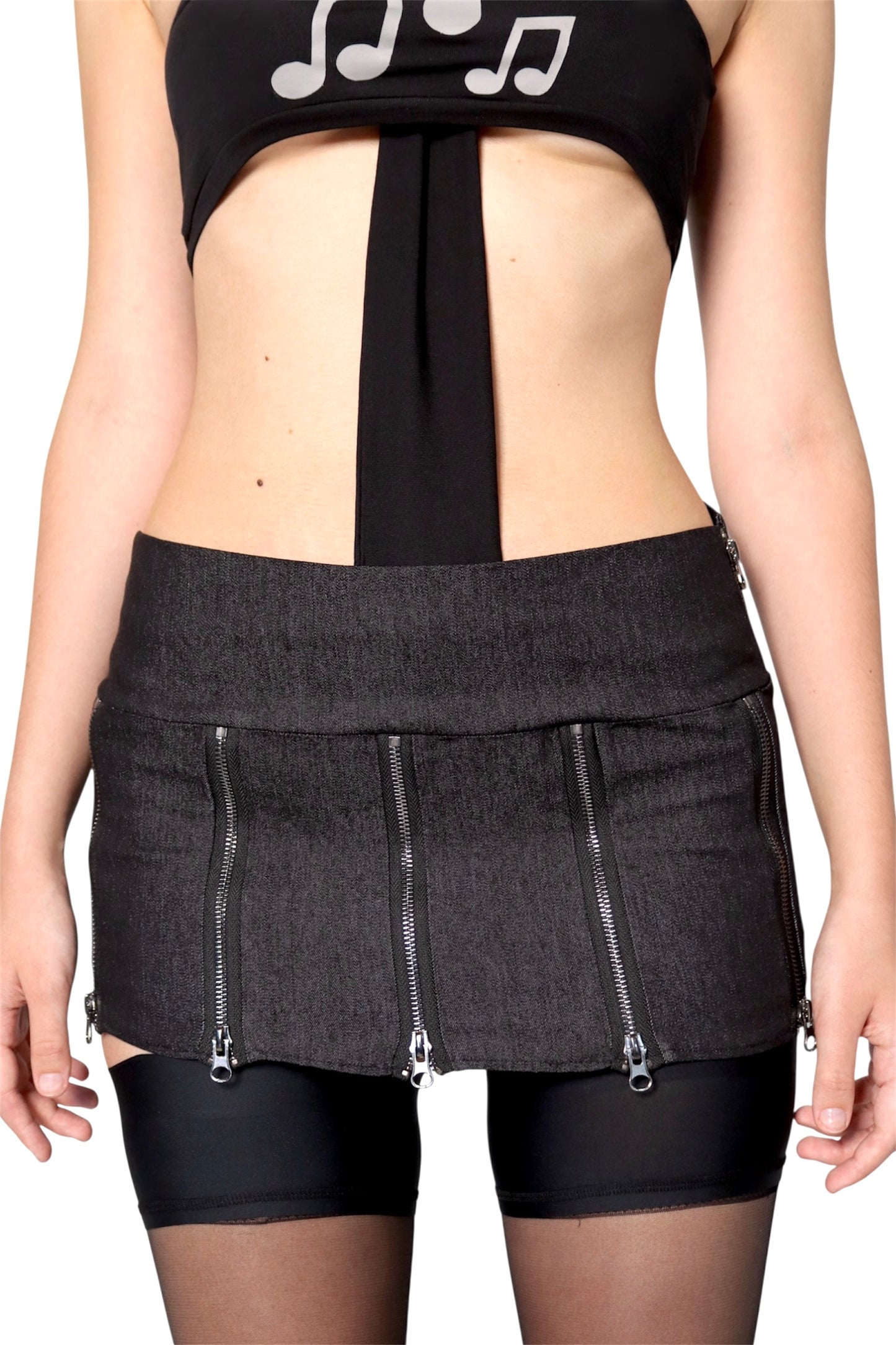 Zipper Polka Skirt