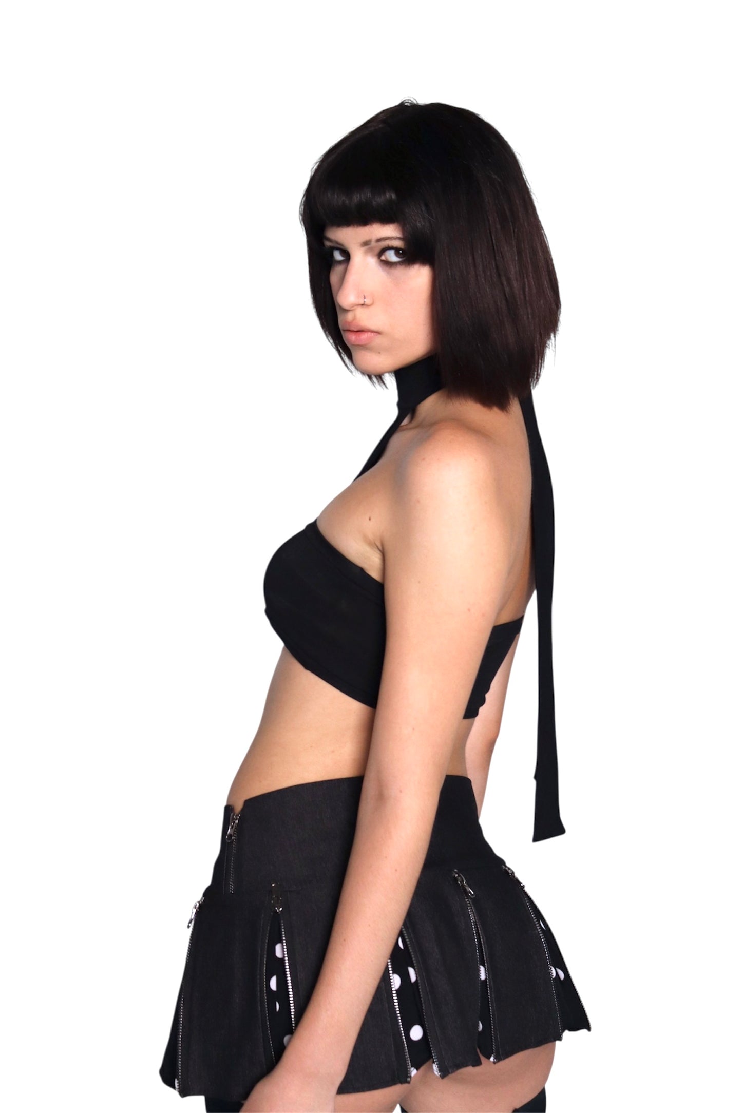Zipper Polka Skirt