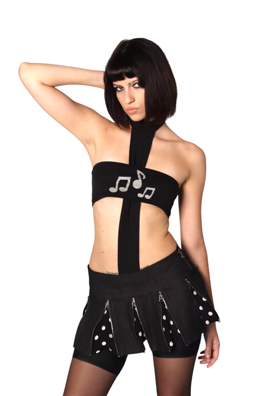 Zipper Polka Skirt